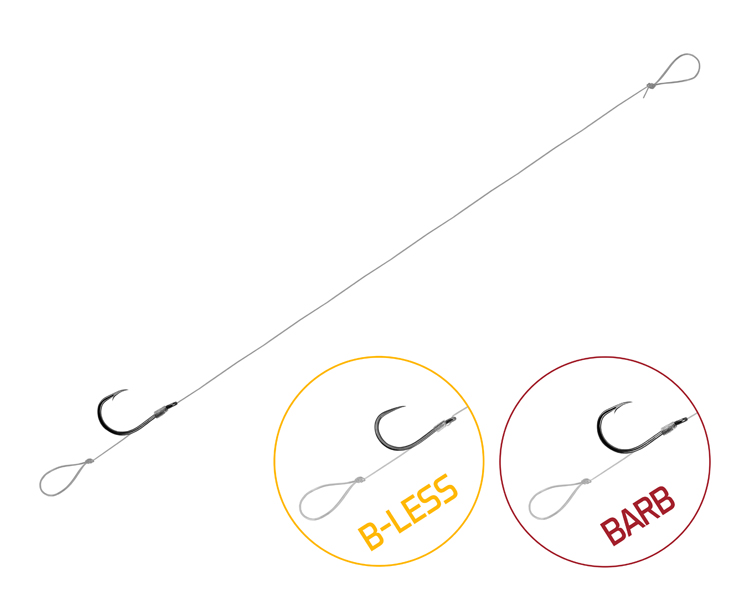 Kötött horog Delphin FLR Loop / 6db