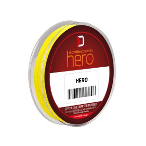 Delphin HERO 4 / fluo sárga fonott zsinór