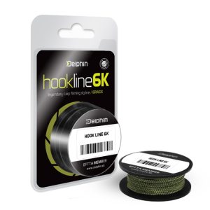 Delphin HOOKLINE 6K / Hínár zöld fonott előke zsinór