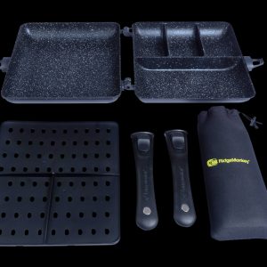 RIDGEMONKEY Kombi Serpenyő Pároló Szettel Gránitlapos / CONNECT COMBI & STEAMER GRANITE EDITION