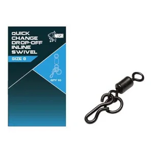 Nash Quick Change Drop Off In Line Swivel Size 8 / Gyorskapocs #8