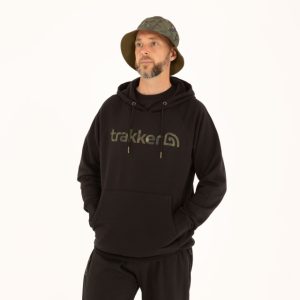 Trakker CR Logo Hoody Black Camo Fekete Pulóver