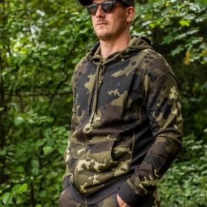 Korda - Zip Hoodie Dark Kamo Pulóver