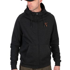 Fox Collection LW Hoody Black & Orange / Zipzáros Pulóver