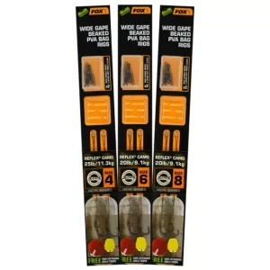 Fox EDGES™ Wide Gape Beaked PVA Bag Rigs / ELŐKÖTÖTT HOROG