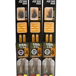 Fox EDGES™ Wide Gape Beaked PVA Bag Ready Rigs / ELŐKÖTÖTT HOROG