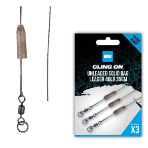 NASH Unleaded Solid Bag Leader 35cm / Kész Végszerelék