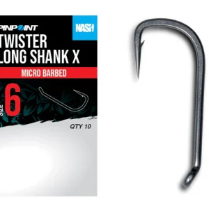 Nash Twister Long Shank X Erősített Mikroszakállas Horog