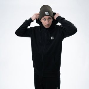 Nash Cipzáros Pulóver Fekete / Make It Happen Badge Zipped Hoody Black