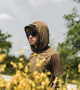 Korda UPF Hooded Top Dark Khaki – UV-védelmet nyújtó kapucnis felső